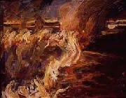 Akseli Gallen-Kallela The Veldt Ablaze at Ukamba painting